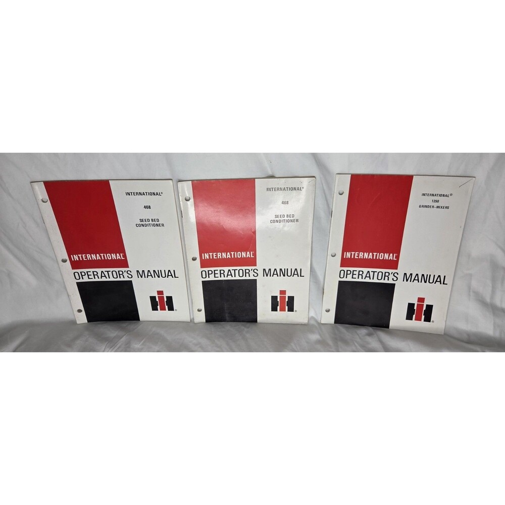 Vtg International Harvester IH Operators Manuals Conditioners & Mixers Lot Of 3